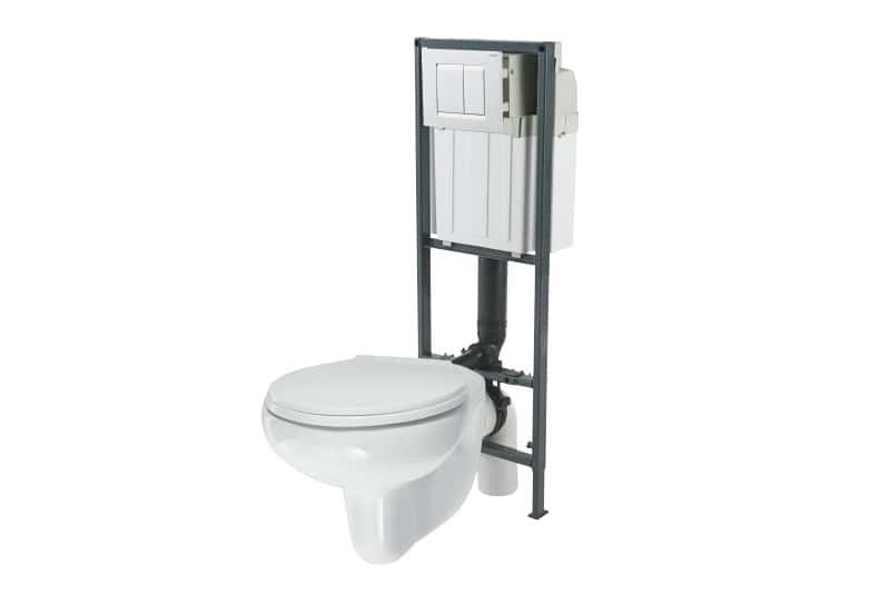 Grohe Pack WC Bâti-support Rapid SL + Cuvette suspendue Vitra + Abattant +  Douchette bidet + Plaque Chrome - Livea Sanitaire