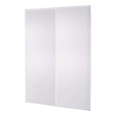 Pack de 2 portes coulissantes blanches "Blizz" H.250 x L.180 cm