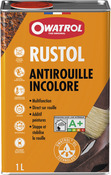 Antirouille incolore primaire, additif et vernis anticorrosion Extérieur/Intérieur - 1 L - Rustol - Brico Dépôt