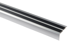 Nez de marche aluminium effet argent L. 1800 x l. 40 x Ép. 20 mm - GoodHome - Brico Dépôt