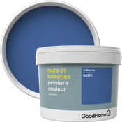 Peinture murs et boiseries intérieure acrylique Satin Bleu Valbonne 2.5 L - GoodHome - Brico Dépôt
