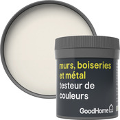 Testeur Peinture haute résistance murs, boiseries et métal intérieure acrylique Mat Blanc Ottawa 50 ml - GoodHome - Brico Dépôt
