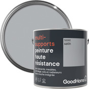 Peinture haute résistance multi-supports acrylique satin gris Tucson 2 L - GoodHome - Brico Dépôt