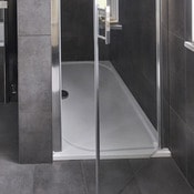 Porte de douche pivotante Onega l. 80 cm en verre aspect dépoli - Brico  Dépôt
