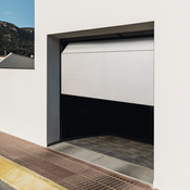 Porte de garage sectionnelle motorisée H. 200 cm l. 240 cm blanche - GoodHome - Brico Dépôt
