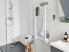 Sèche-serviettes Rideau électrique Blanc cm 72 x 40 avec thermostat