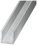 U aluminium brut 15 x 19 mm 2 m Ép. 1,5 mm Argent - Brico Dépôt