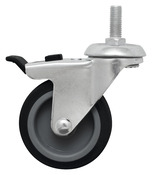 Roulette pivotante PU gris avec frein - Ø 7,5 cm - 55 kg - Brico Dépôt