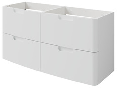 Meuble sous vasque Blanc 4 tiroirs " Himalia" L. 120 x H. 60 x P. 45cm - GoodHome - Brico Dépôt