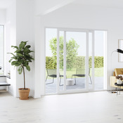 Baie vitrée PVC blanc 2 vantaux H.215 x l.240 cm  - GoodHome - Brico Dépôt