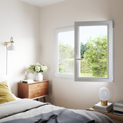 Fenêtre PVC blanc oscillo-battante 2 vantaux h.155 x l.80 cm - GoodHome - Brico Dépôt
