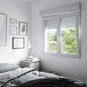 Fenêtre PVC blanc oscillo-battante 2 vantaux + volet roulant h.155 x l.90 cm - GoodHome - Brico Dépôt