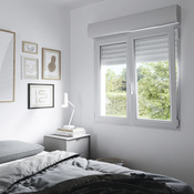 Fenêtre PVC blanc oscillo-battante 2 vantaux + volet roulant h.135 x l.120 cm - GoodHome - Brico Dépôt