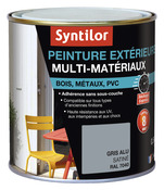 Peinture extérieure multi-matériaux - Gris aluminium - 0,5 L - Syntilor - Brico Dépôt