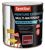 Peinture extérieure multi-matériaux - Rouge basque - 2 L - Syntilor - Brico Dépôt