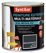 Peinture extérieure multi-matériaux - Gris anthracite - 0,5 L - Syntilor - Brico Dépôt
