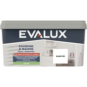 Peinture salle de bain et cuisine Satin 2,5 L Blanc pur - Evalux - Brico Dépôt