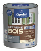 Peinture bois intérieur et extérieur satin 2,5 L gris bleu - Ripolin - Brico Dépôt