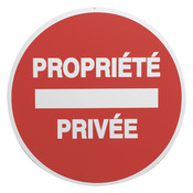 Panneau signalétique rond ø 28 cm "propriété privée" - VISO - Brico Dépôt