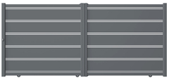 Portail coulissant aluminium "leccio" gris - l. 3,75 m - Brico Dépôt