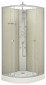 Cabine de douche hydromassante 85 x 85 cm "Beige & Silver" - Brico Dépôt