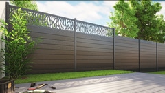 Clôture paravent de jardin, panneau de clôture wpc 95x186 cm
