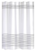 Rideau de douche "Evo" blanc/noir 180 x 200 cm - Brico Dépôt