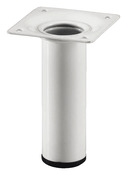 Pied rond en acier blanc H. 100 mm Ø 30 mm - Handix - Brico Dépôt