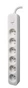 Bloc multiprise avec interrupteur blanc/gris clair - 6 prises - 4 m - Brico Dépôt