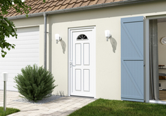 Porte entrée PVC blanc "Dilys" H. 215 x l. 90 droite - Geom - Brico Dépôt