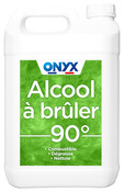 Alcool à brûler 90° combustible dégraisse et nettoie - 5 L - Onyx - Brico Dépôt