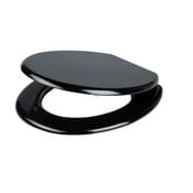 Abattant WC noir "Palmi" - L. 435 mm x l. 370 mm - GoodHome - Brico Dépôt