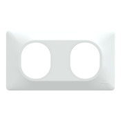 Plaque de finition double "Ovalis" blanc - Installation horizontale - Brico Dépôt