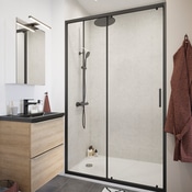 Porte de douche pivotante Onega l. 80 cm en verre transparent - Brico  Dépôt