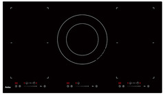 Plaque induction "Flexispace" noire 5 foyers - L. 90 cm - Brico Dépôt
