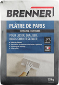 Plâtre de Paris extra fin en poudre - Sachet 15 kg - Brenner - Brico Dépôt