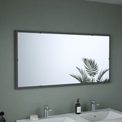 Miroir LED Rectangulaire Mural Lumineux avec Interrupteur 60x 65 cm