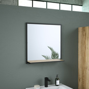 Miroir tablette decor bois "district" l.60x h.60 x p.1,3 cm - Brico Dépôt