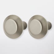 2 boutons de cuisine ronds 3cm nickel brossé "NUTMEG" - Brico Dépôt