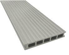 Lame de terrasse composite gris clair - 3000 x 143 x 22 mm - Brico Dépôt