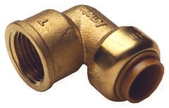 Coude pour tube cuivre ou PER - Ø 14 mm avec embout femelle 15x21 mm - Noyon & Thiebault - Brico Dépôt