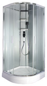 Cabine de douche en 1/4 de cercle avec porte coulissante 90x90 cm - KRONE - Brico Dépôt