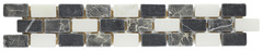 Listel marbre mix blanc/gris anthracite  - l. 4,8 x L. 28 cm - Brico Dépôt