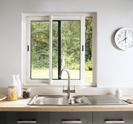 Fenêtre coulissante en aluminium 2 vantaux haute isolation blanc h.100 x l.150 cm - Brico Dépôt