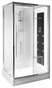 Cabine de douche rectangulaire avec porte coulissante 120x80 cm - MORETTI - Brico Dépôt