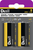 Lot de 2 piles alcalines D/LR20 avec une puissance de 1,5 V - Diall - Brico Dépôt