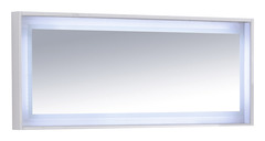 Miroir New York blanc brillant l. 120 x H. 50 x P. 7 mm - Brico Dépôt