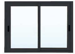Fenêtre coulissante en aluminium à 2 vantaux gris h.100 x l.120 x ep.5 cm - Brico Dépôt