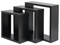 Lot de 3 cubes décoratifs - Noir - GoodHome - Brico Dépôt