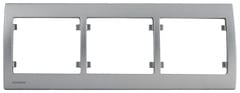 Plaque triple horizontale "Delta Iris" silver - Siemens - Brico Dépôt